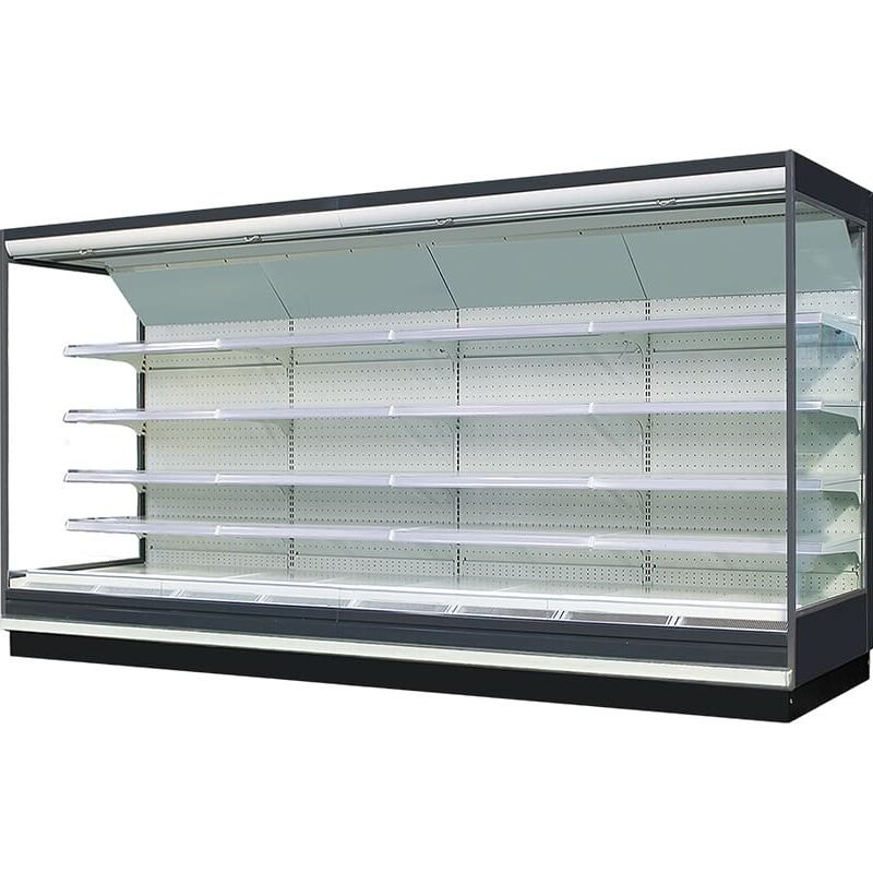 LED Lighting Remote Air Curtain Display Refrigerator with Air Curtain