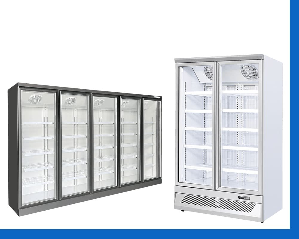 upright display refrigerators
