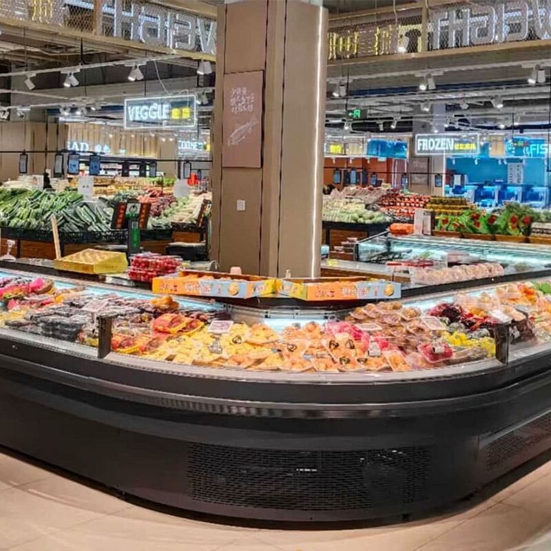 Circle Corner Deli Meat Display Case